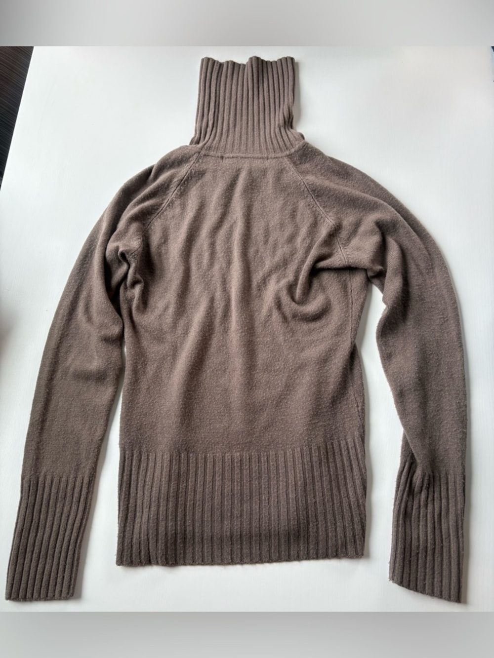 Women's Ribbed Turtleneck long sleeve in Taupe